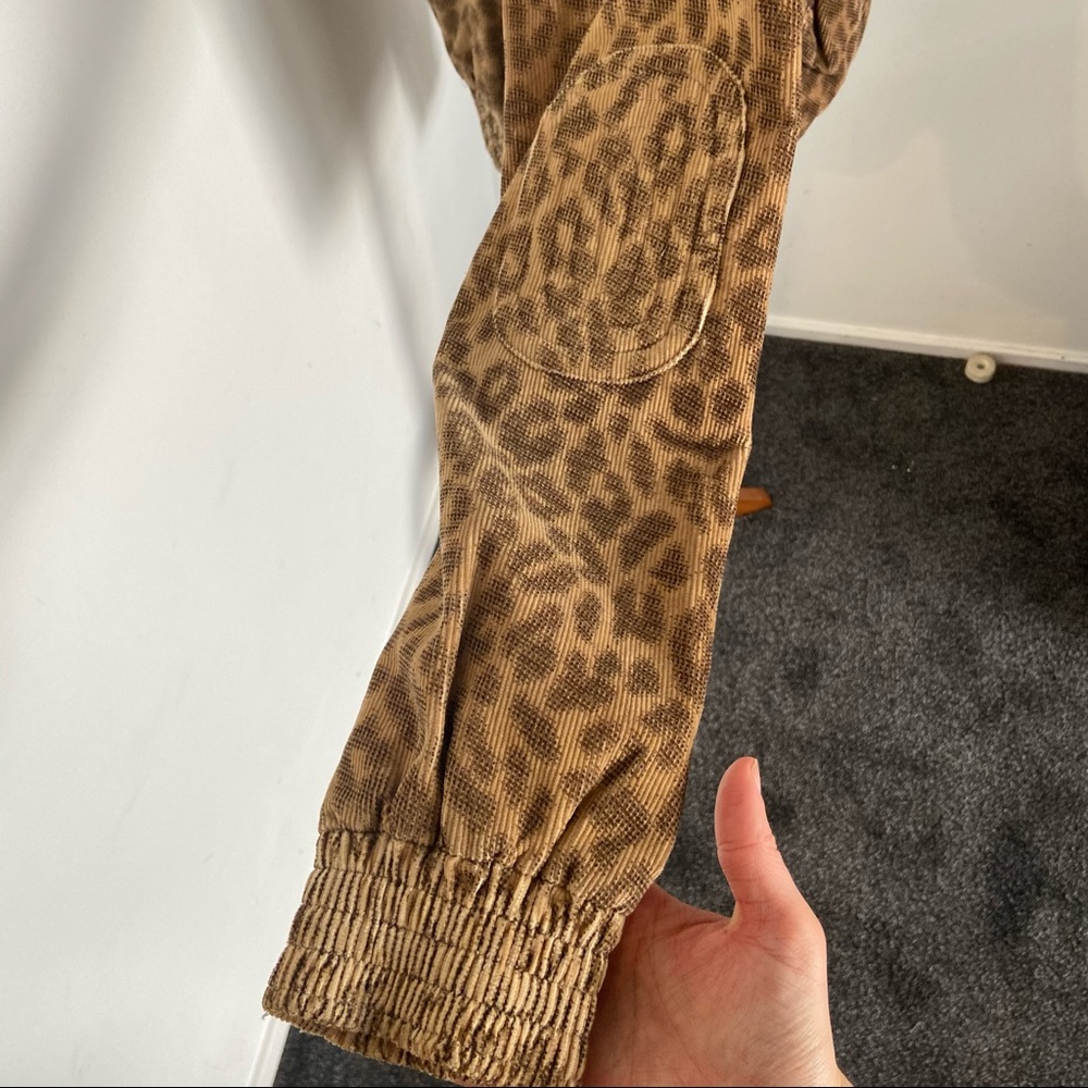 Stussy ladies 12 leopard biker military jacket Y2K - Picture 7 of 12
